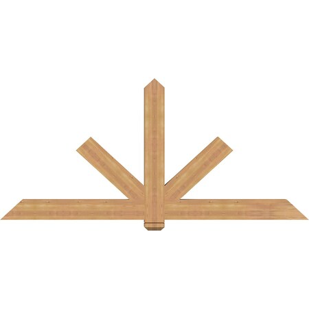 Ekena Millwork Kennewick Timber Gable Bracket, Western Red Cedar, 84"W x 38"H x 3 1/2"D x 5 1/2"F, 11/12 Pitch GBW084X38X0406KEN00SWR